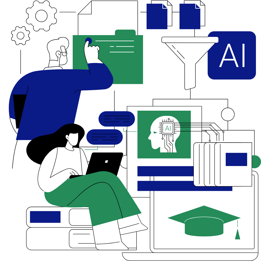 training data for AI inside vector image
